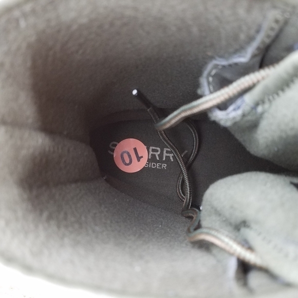 Sperry Top-Sider Men's 10 Saltwater Camo Duck Boots Lace-up Green STS23702 NEW - Picture 9 of 11